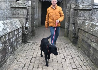 Rick and Masala exploring Pendennis Castle, Falmouth, England